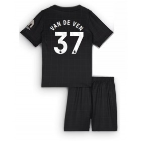 Tottenham Hotspur Micky van de Ven #37 Borta Kläder Barn 2025-26 Kortärmad (+ Korta byxor)